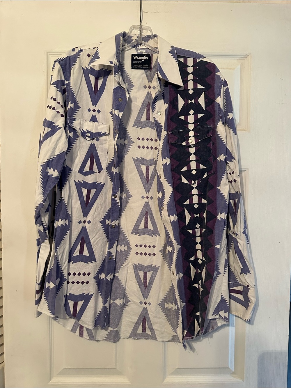 Wrangler Men's Purple Aztec Brush Popper